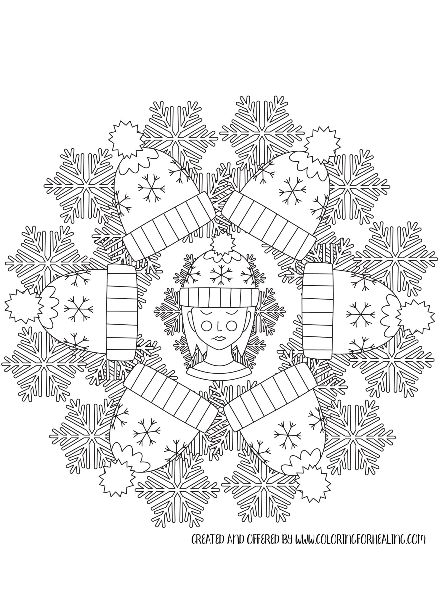 Download 228+ Snowflake Mandala Coloring Pages PNG PDF File - Best Free